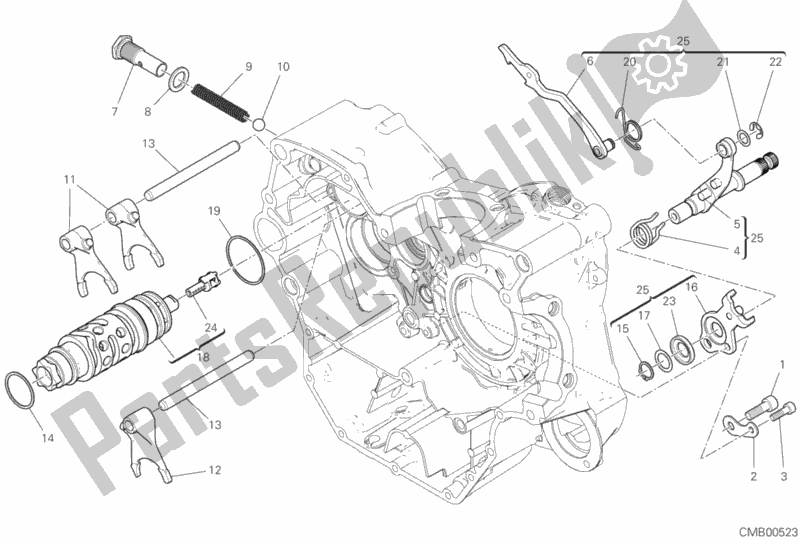 Todas as partes de Shift Cam - Garfo do Ducati Scrambler Desert Sled 803 2019